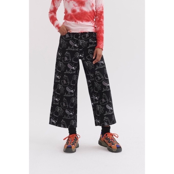 🤍 Lazy Oaf printed whimsical pants size 2 - Picture 1 of 7